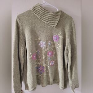 Vintage alfred dunner embroidered sweater